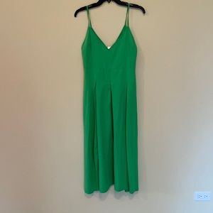 NWT Zara Bright Green Cotton Midi Summer Dress
